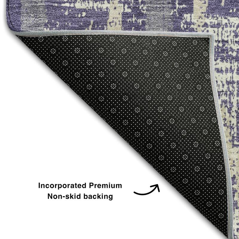 Premium Washable Super Soft Stripe Abrash Mayfield Rug