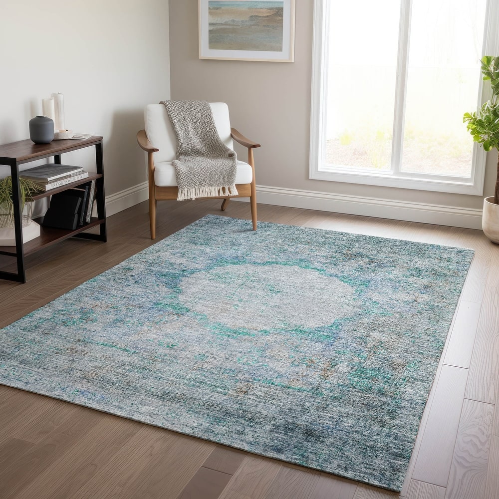Machine Washable Indoor/ Outdoor Chantille Vintage Traditional Rug