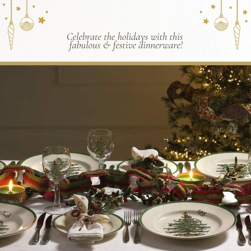 Spode Christmas Tree Round Platter - 14" D