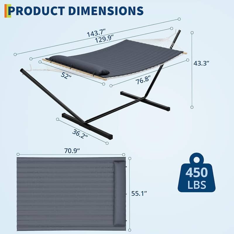 Outdoor Portable Hammocks for Outside Backyard Garden - N/A