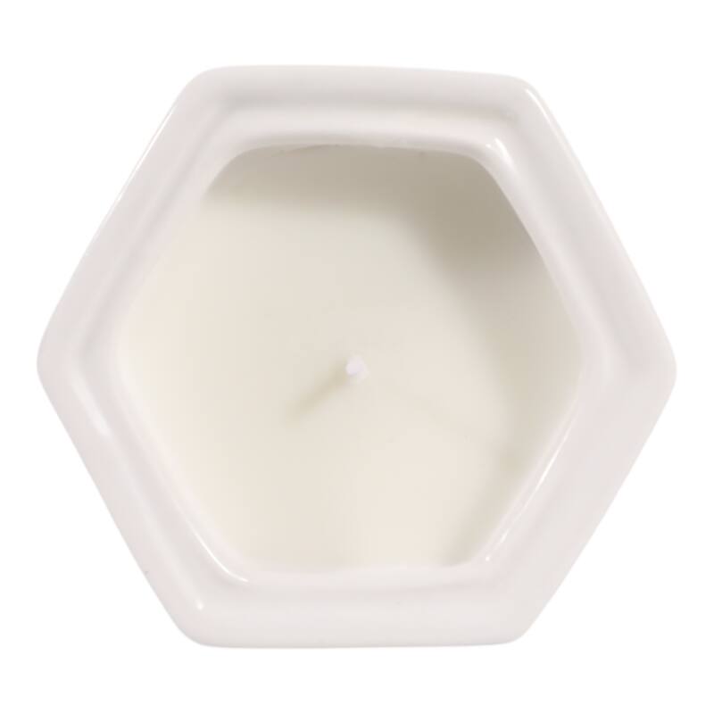 Modern Chinoiserie Ceramic Candle - Sage and Eucalyptus Scented