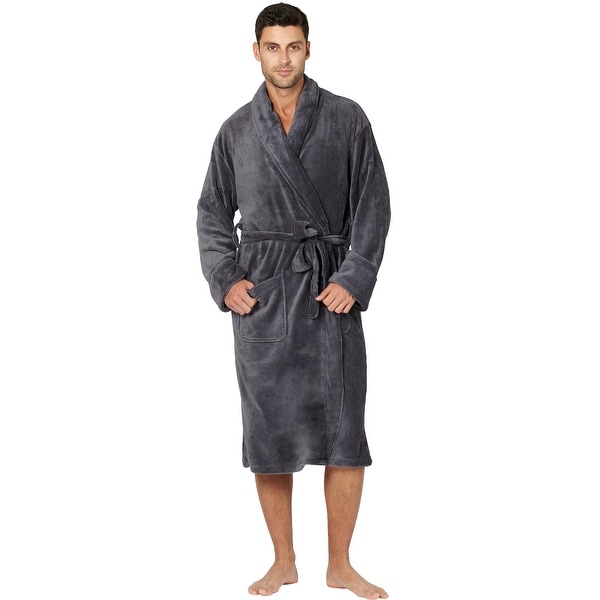 Men's Cozy Plush Fleece Robe Overstock 32725521