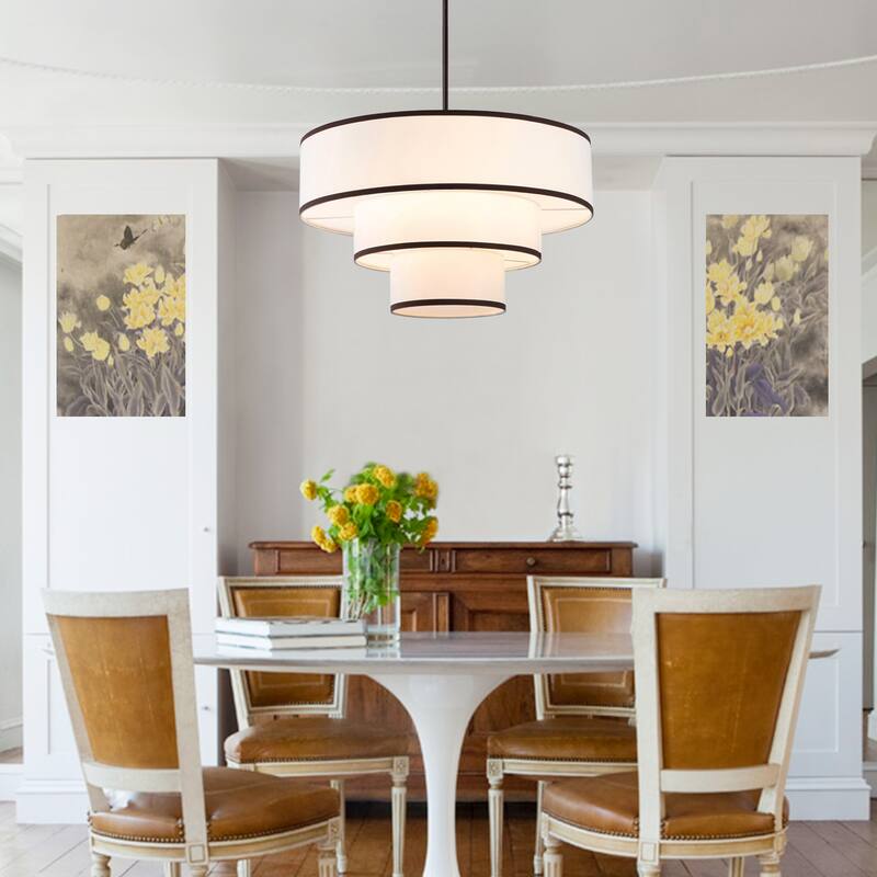 GetLedel 24 in. 5-Light Tiered Drum Chandelier