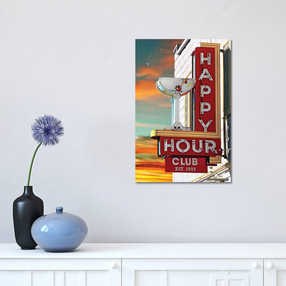 iCanvas "Happy Hour Club" by Larry Grossman Canvas Print