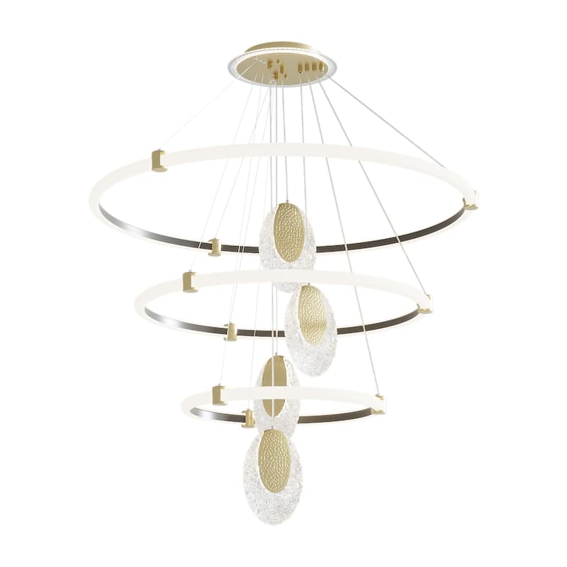 Indoor Acrylic Ring Chandelier Large Pendant Ceiling Light