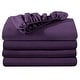 preview thumbnail 53 of 54, Bare Home 2-Pack Microfiber Fitted Bottom Sheets Split King - Plum
