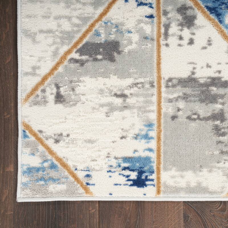 Nourison Elation Abstract Geometric Glam Area Rug