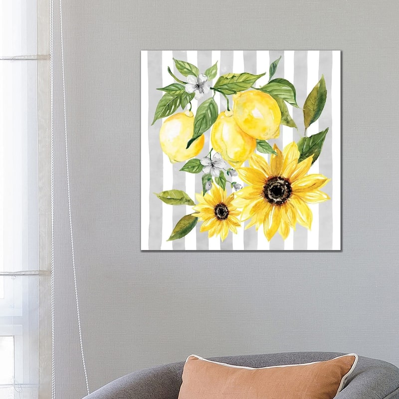 iCanvas "Lemons and Sunflowers II" by Carol Robinson Canvas Print - 26x26x1.5
