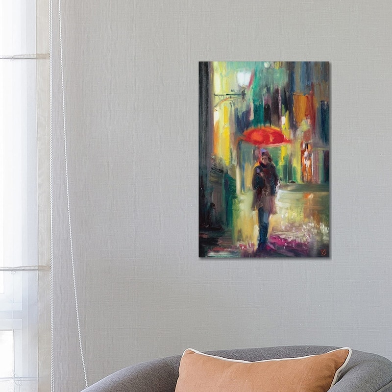 iCanvas "Red Umbrella" by Katharina Valeeva Canvas Print - 26x18x1.5