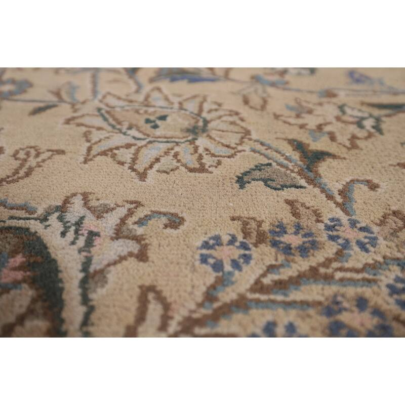 Traditional Mashad Persian Vintage Area Rug Handmade Wool Carpet - 9'8"x 12'9"