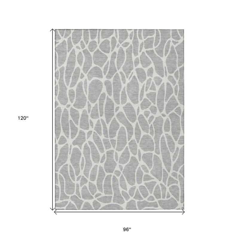HomeRoots Geometric Transitional Rectangle Outdoor Rug