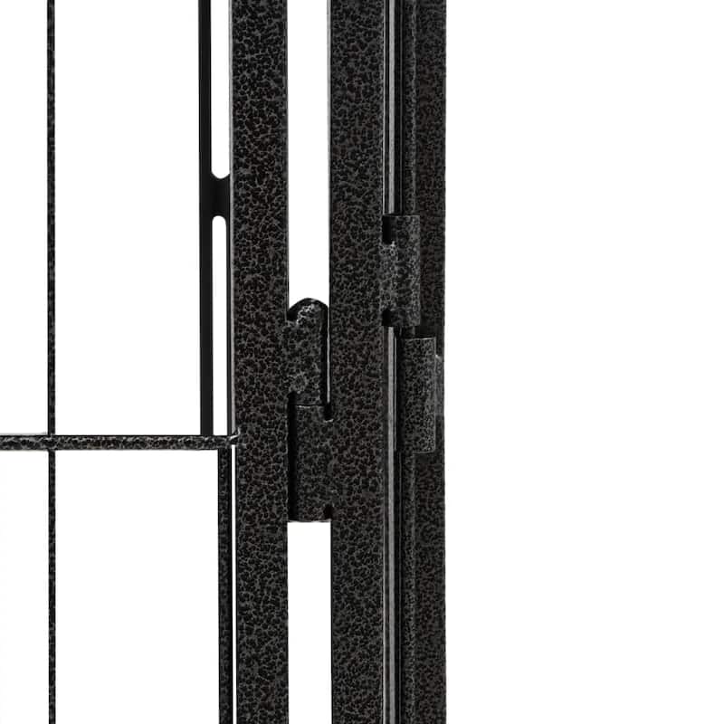 vidaXL Dog Playpen Kennel Dog Cage Puppy Pet Exercise Wire Fence Steel Black