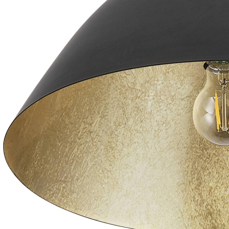 Farmhouse Gold Leaf Inside Semi Flush Mount Ceiling Light for Bedroom Kitchen Hallway