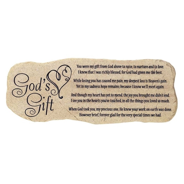12" God's Gift Sentimental Memorial Garden Stone - N/A
