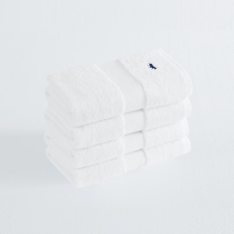 Royal Velvet Turkish Cotton Towel - Same Size Set - 4 Hand Towels - White