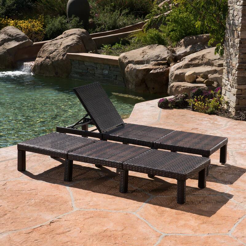 Jamaica Outdoor Chaise Lounges (Set of 2) by Christopher Knight Home
