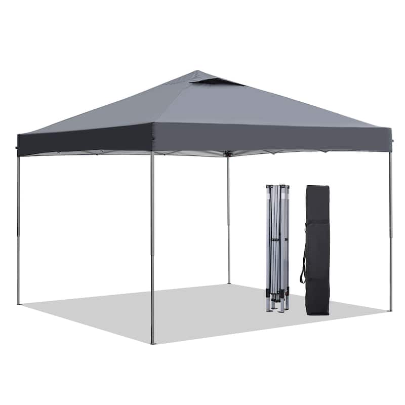 Ainfox 10 x 10 ft Pop-Up Party Canopy Tent Gazebo - Grey