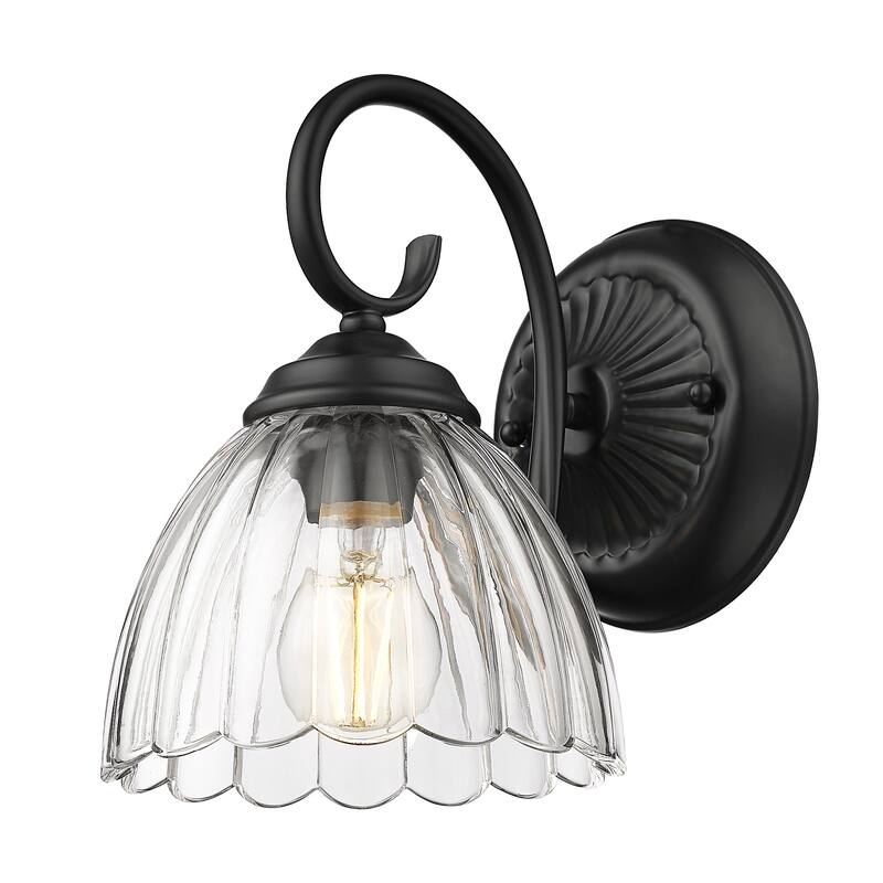 Golden Lighting Audra 1-light Wall Sconce in Matte Black