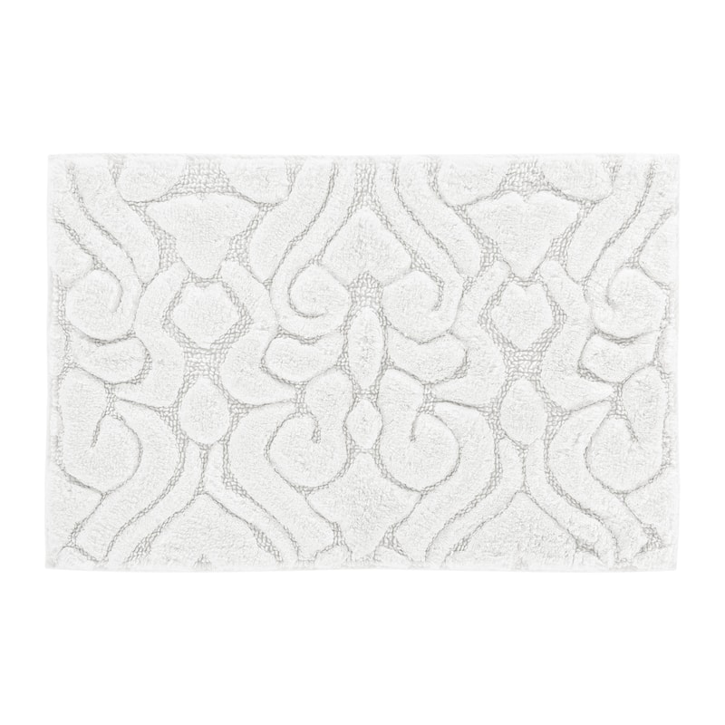 J. Queen New York Lombardi Damask Sculpted Bath Rug