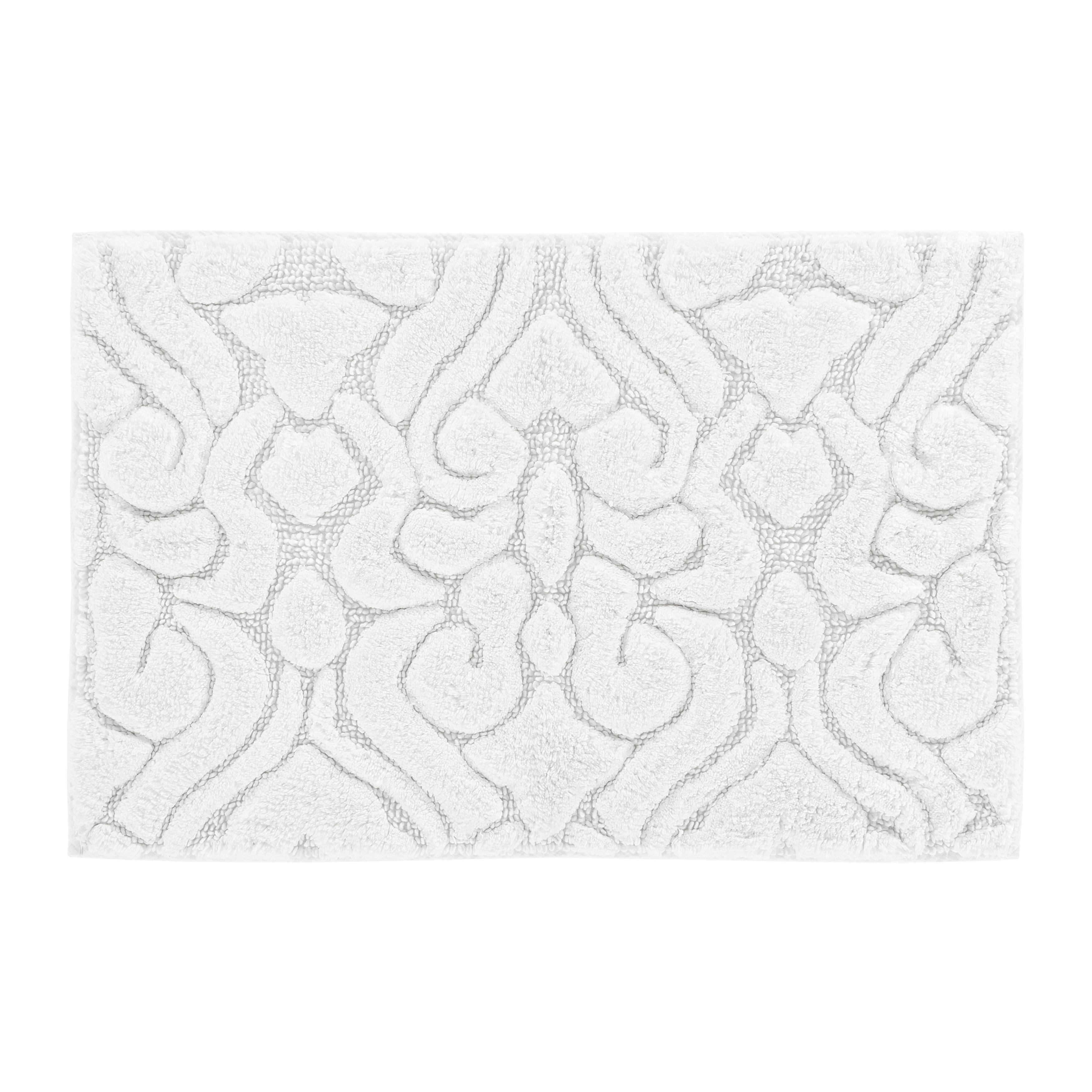 J. Queen New York Lombardi Damask Sculpted Bath Rug On Sale Bed