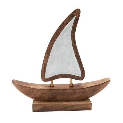 White Sailboat Figurine