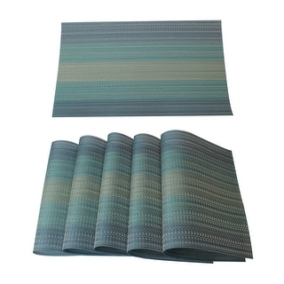 Washable Placemats Set of 6 Heat Cross Woven Non Slip Mats