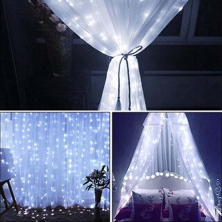 Details about   480 LEDs Curtain Lights String Fairy Net Window Wedding Party Xmas 3 x 2 Metres 
