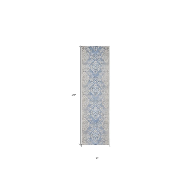 Dubot Power Loomed Distressed Abstract Non Skid Stain Resistant Area Rug By HomeRoots - 90' X '27' X '0.25