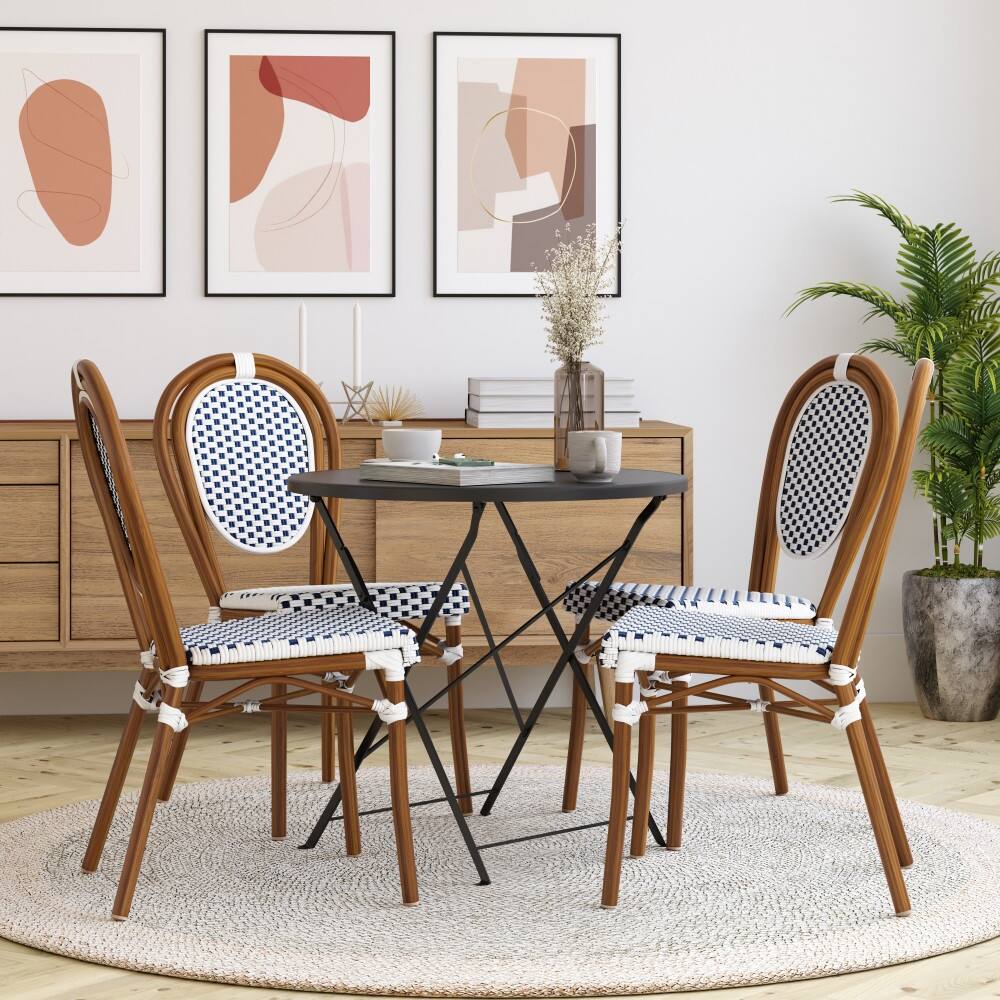 Stacking Bistro Chairs with Metal Frames