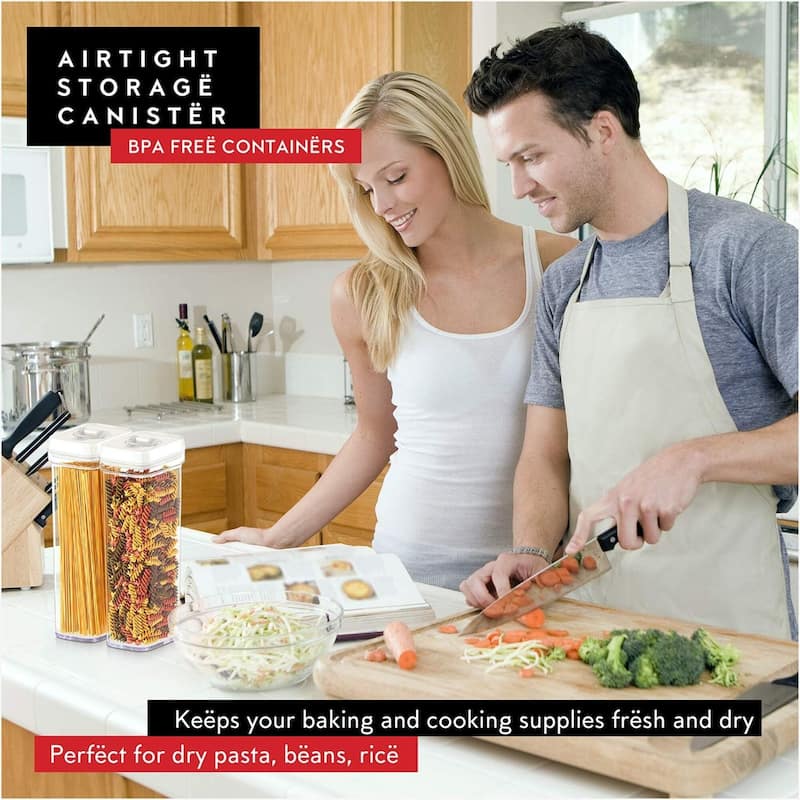 DWËLLZA KITCHEN White Pasta Storage Containers Set of 2