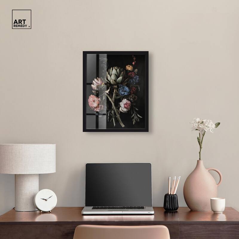 Moody Artichoke III Shadowbox by Art Remedy