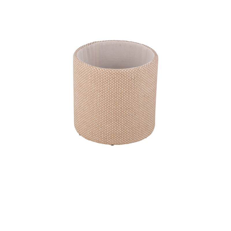 Handwoven Fabric Storage Ottoman