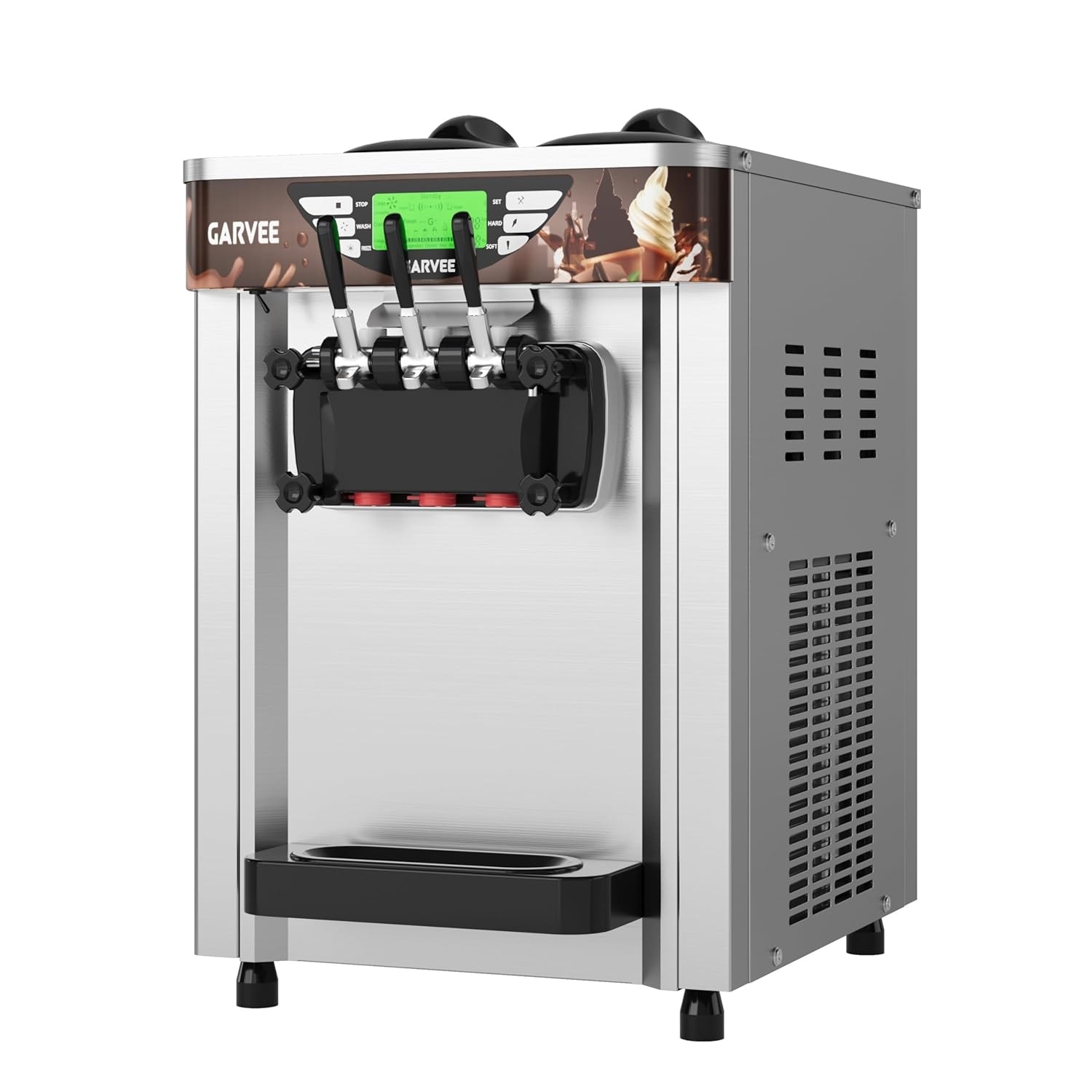 Commercial Ice Maker Machine, 110 Lbs/24H Undercounter Ice Maker with Storage and Auto Cleaning