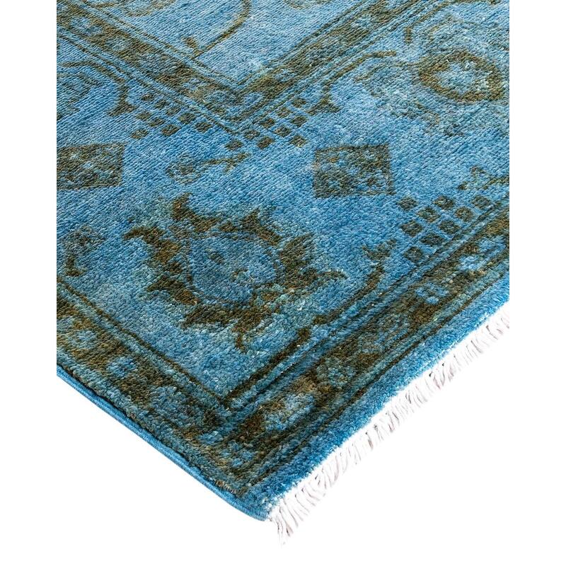 Vibrance One-of-a-Kind Hand-Knotted Area Rug - Blue, 4' 7" x 6' 5" - 4' 7" x 6' 5"