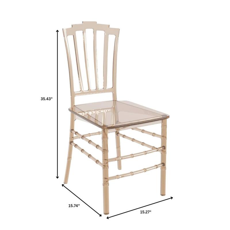 Synth Acrylic Dining Chair Modern Windsor Back Design Synth Collection Set of 2