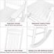 VEIKOUS Wood 3-piece Outdoor Rocking Chair and Folding Table Set