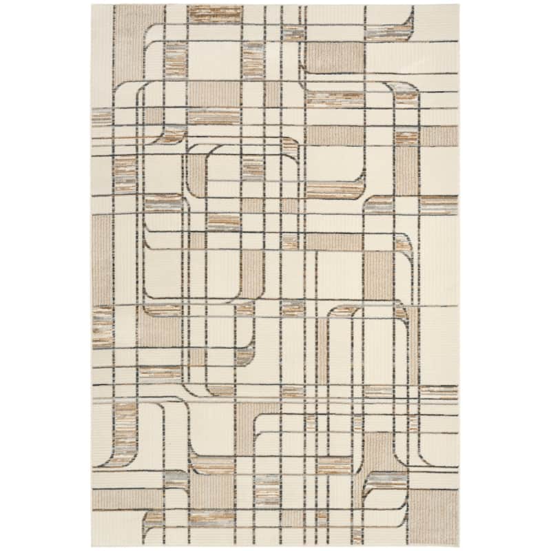 Nourison Nordic Indoor only Abstract Area Rug - 4' x 6' - Ivory/Multicolor