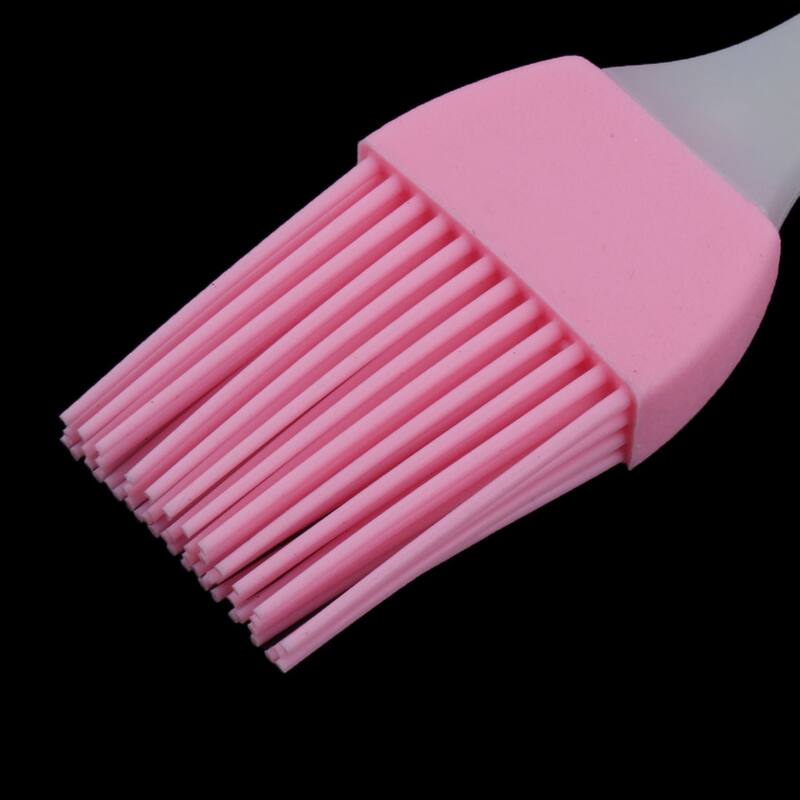 Silicone Head Kitchen Heat Resistant Baking Basting Cooking Pastry Brush - Pink
