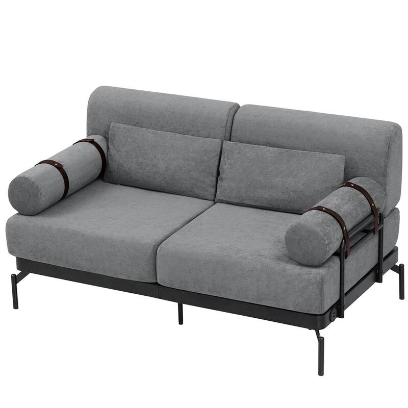 59 Inch Sofa Couch 2-Seater Sofa with Flexible USB Ports