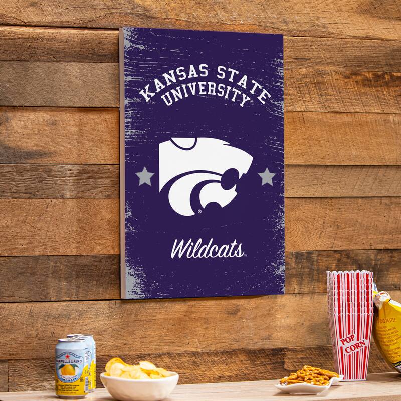 Kansas State University Wooden Door Decor Wall Sign - Multi-Color - 16 x 24