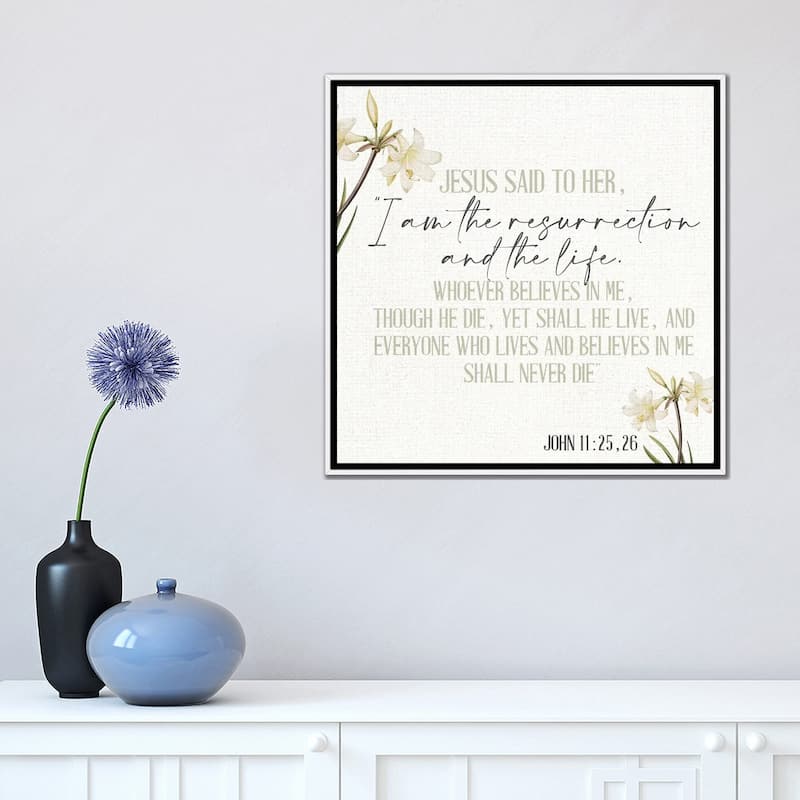iCanvas "Jesus Said" by Kimberly Allen Framed Canvas Print
