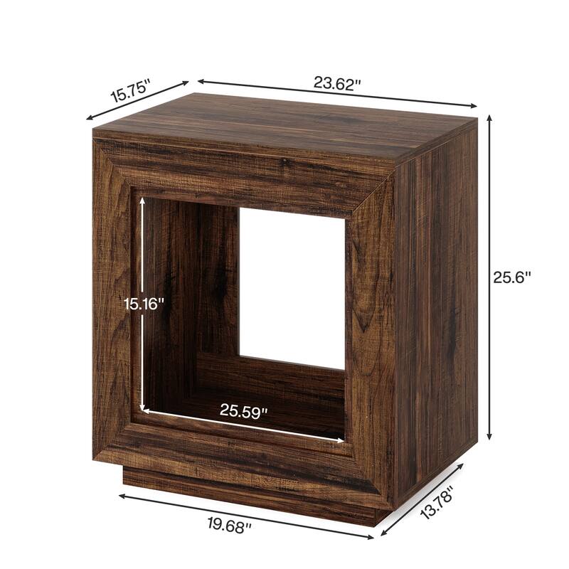 End Table, Side Table with Storage Shelf, Nightstand Bedside Table for Bedroom, Living Room, Entryway