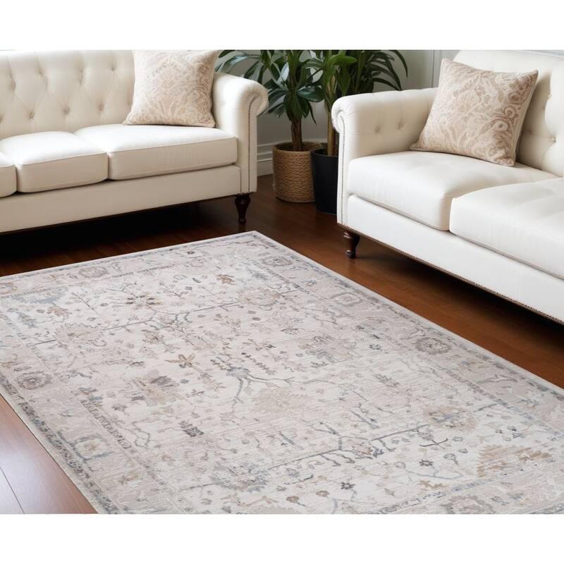 Distressed Abstract Modern Stain Resistant Woven Durable Area Rug