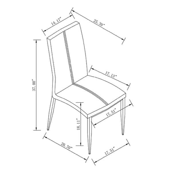 Somette Alyssa Side Chair with Chrome Legs (Set of 4)