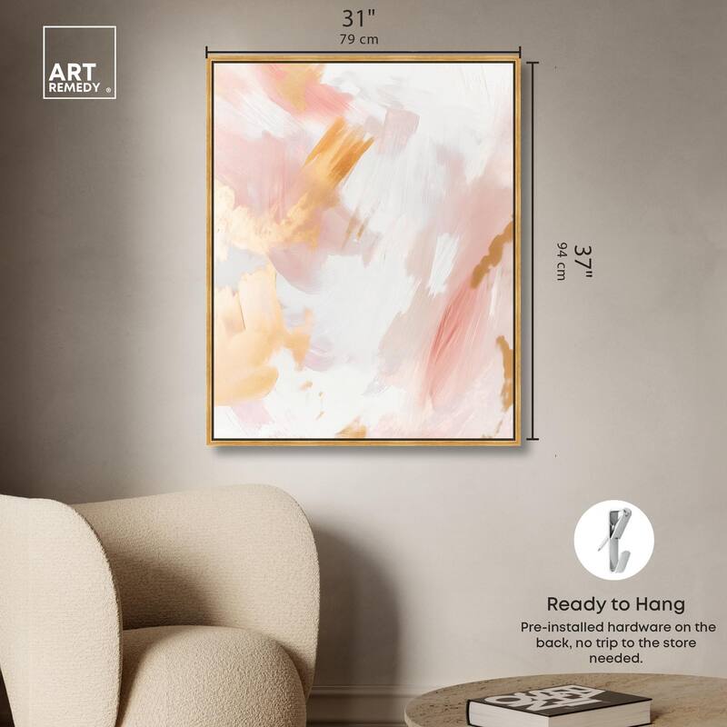 Rose Gold Veil III Canvas by Art Remedy