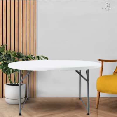 Portable Folding Rectangle Table – Collapsible Resin Foldable Table – Multipurpose Fold-Up Plastic Table