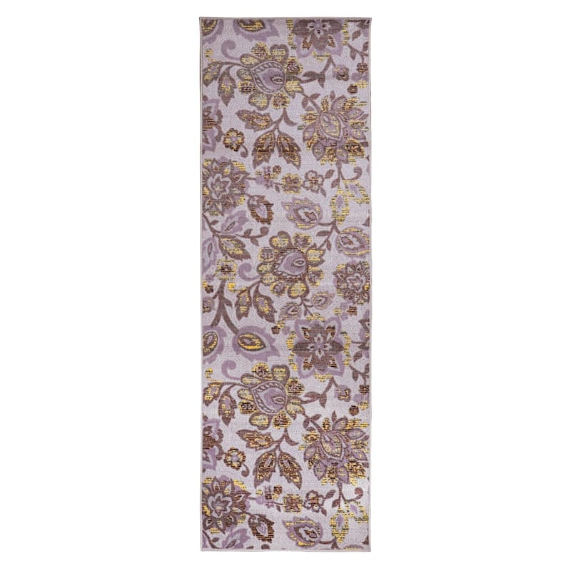 Superior Traditional Non-Slip Classic Floral Indoor Area Rug