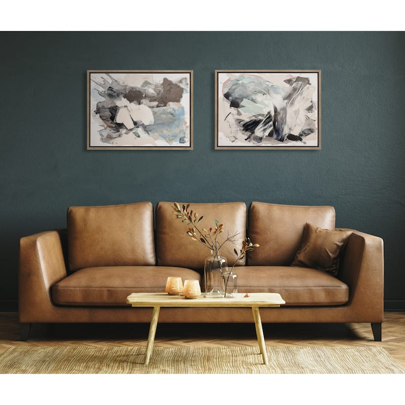 Kate and Laurel Sylvie Flow Framed Canvas Art Set by Amy Lighthall