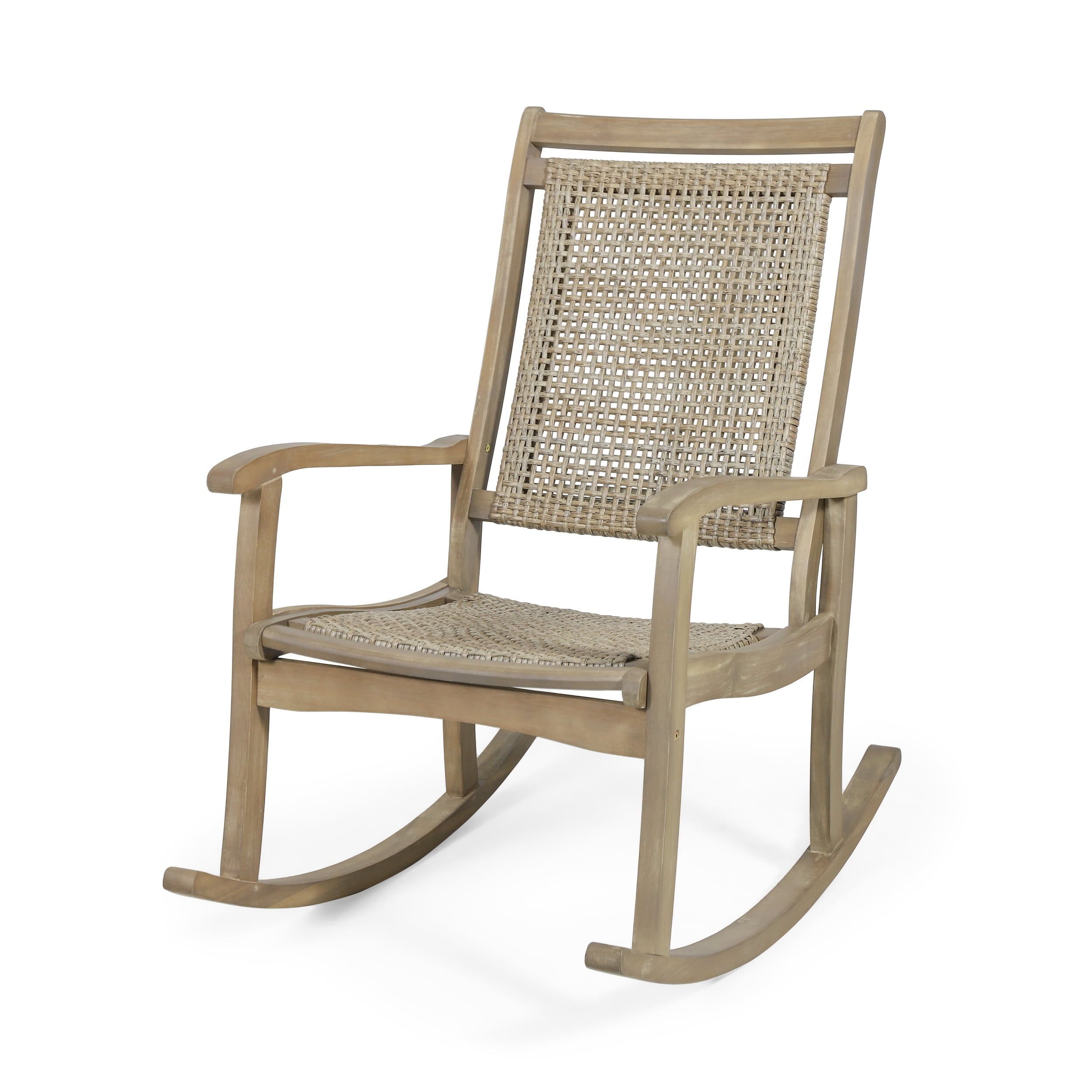Wood and shop wicker rocking chair