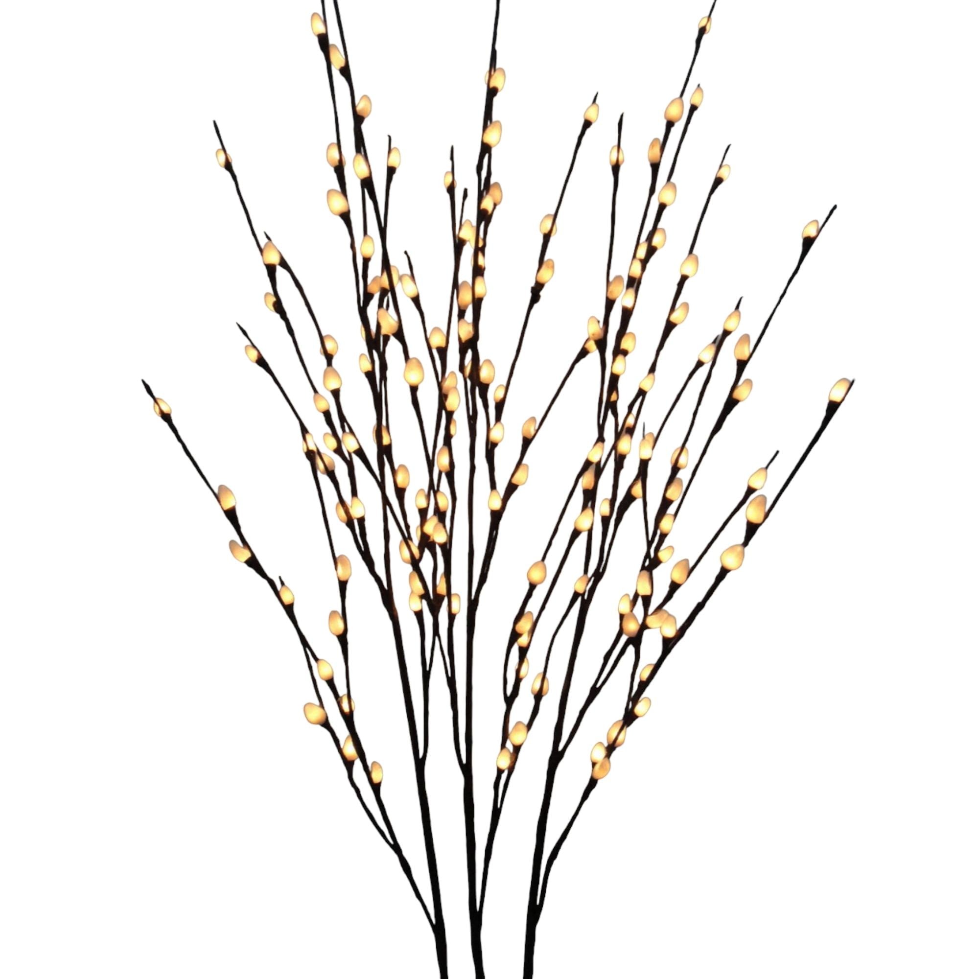 Pre-Lit Pussywillow Outdoor Artificial Tree - 50" - Warm White Lights